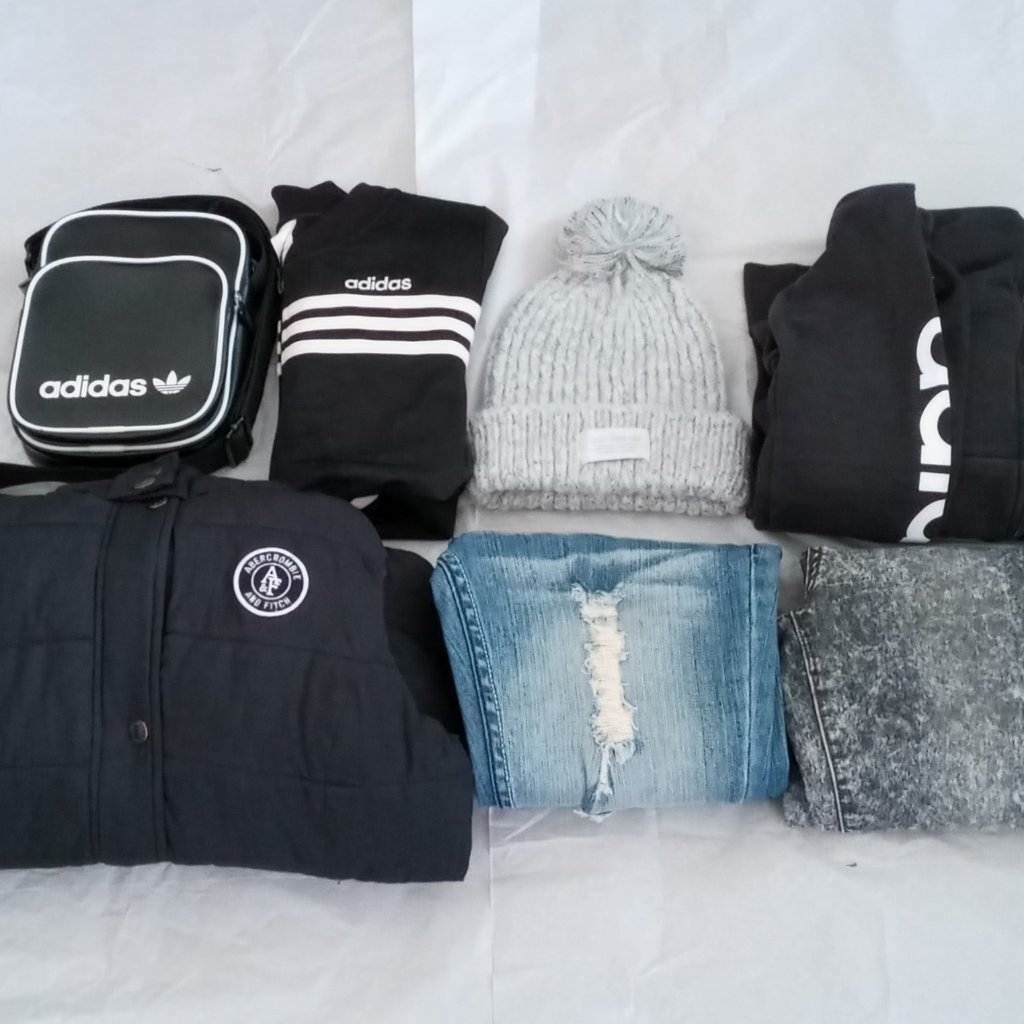 Adidas Bundle Adidas JacketAdidas BagAdidas HoodieAbercrombie  Fitch Puffer